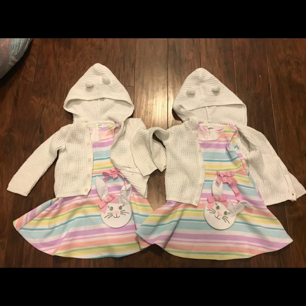 Easter dresses, sweaters & purses